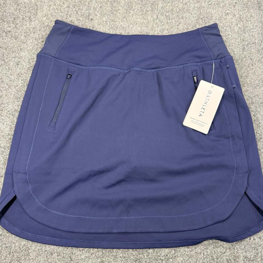 Athleta Fairway Golf Skort 18" Navy Blue Size L New with Tags